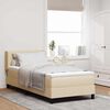 vidaXL Lit boxspring avec matelas avec matelas Cr&egrave;me 100 x 200 cm