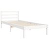 vidaXL Cadre de lit sans matelas blanc bois massif