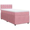 vidaXL Sommier &agrave; lattes de lit avec matelas Rose 100x200 cm Velours
