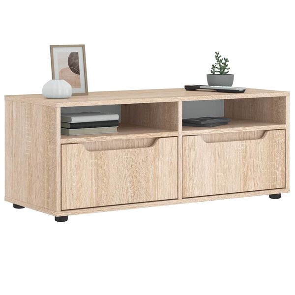 vidaXL Meuble TV VISNES ch&ecirc;ne sonoma 100x40x38 cm bois d'ing&eacute;nierie