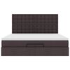 VidaXL Cadre de lit ottoman avec matelas marron foncé 160x200 cm tissu