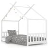 vidaXL Cadre de lit d'enfant Blanc Bois de pin massif 80x160 cm