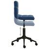 vidaXL Chaise pivotante de salle &agrave; manger Bleu Velours