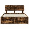 vidaXL Cadre de lit Ch&ecirc;ne Fum&eacute; 160 x 200 cm Bois d&rsquo;ing&eacute;nierie