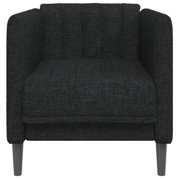 vidaXL Fauteuil noir tissu