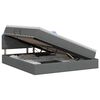 vidaXL Lit de rangement LED avec matelas Gris fonc&eacute; 160 x 200 cm Tissu