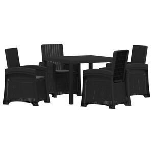vidaXL Ensemble de salle &agrave; manger pour jardin 5 pc Anthracite PP
