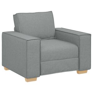 vidaXL Canap&eacute; Fauteuil Gris Clair 100x78x84 cm Tissu