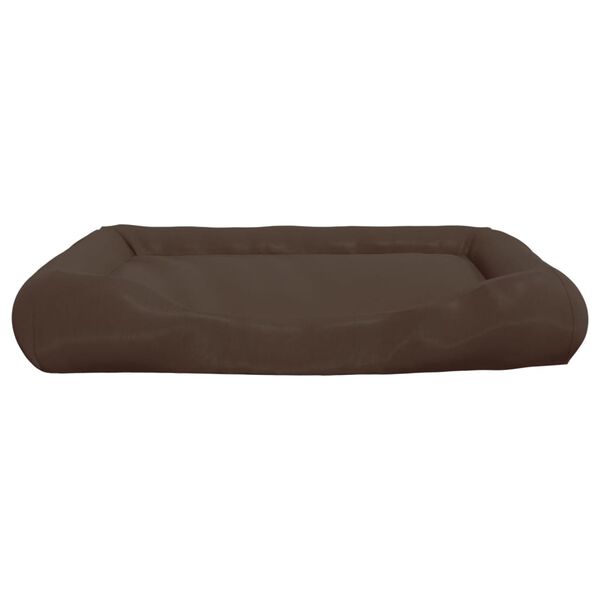 vidaXL Coussin avec oreillers pour chien Marron 135x110x23 cm Tissu
