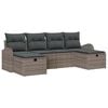 vidaXL Ensemble de Canap&eacute;s avec coussin 6 pcs Gris polyrotin