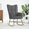 vidaXL Chaise à bascule Gris foncé Tissu