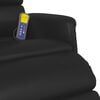 vidaXL Fauteuil inclinable de massage repose-pieds noir similicuir