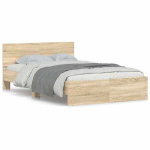 vidaXL Cadre de lit sans matelas ch&ecirc;ne sonoma 120x190 cm