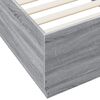 vidaXL Cadre de lit avec LED sans matelas sonoma gris 90x200 cm