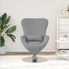 vidaXL Fauteuil &oelig;uf Gris clair 63 x 73 x 90 cm tissu