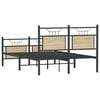vidaXL Cadre de lit sans matelas chêne sonoma 137x190 cm