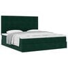 VidaXL Cadre de lit ottoman avec matelas vert foncé 180x200cm velours