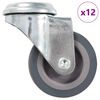 vidaXL 12 pcs Roulettes pivotantes &agrave; trou de boulon 50 mm