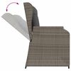 vidaXL Salon de jardin 4 pcs avec coussins Gris Résine tressée
