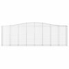 vidaXL Paniers &agrave; gabions arqu&eacute;s 15 pcs 400x50x120/140 cm Fer galvanis&eacute;