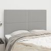 vidaXL Tête de lit Gris clair 144 x 5 x 118/128 cm Tissu