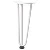 vidaXL Pieds en &eacute;pingle &agrave; cheveux pour table basse 4 pi&egrave;ces Blanc 30 cm Acier massif