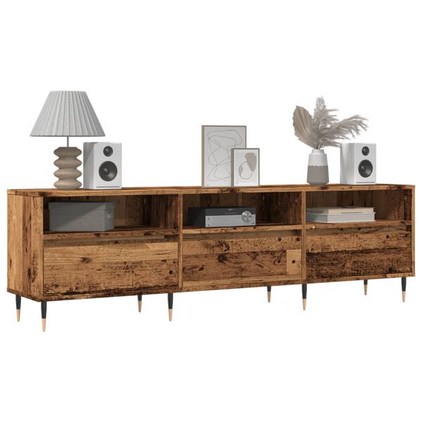 vidaXL Meuble TV vieux bois 150x30x44,5 cm bois d'ing&eacute;nierie