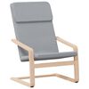 vidaXL Chaise de relaxation avec repose-pied Gris clair Tissu