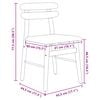 vidaXL Chaise de salle à manger 2 pcs Blanc et marron