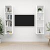 vidaXL Meubles TV muraux 2 pcs Blanc Bois d'ing&eacute;nierie