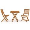 vidaXL Ensemble &agrave; manger de jardin pliable 3 pcs Bois d'acacia solide