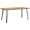 vidaXL Table de jardin avec pieds &eacute;pingle 160x80x75 cm Acacia solide
