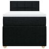 vidaXL Sommier &agrave; lattes de lit avec matelas Noir 90x190 cm Tissu