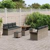 vidaXL Ensemble de canapé de jardin 9 pcs Gris polyrotin