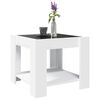 vidaXL Table basse avec LED blanc 53x53x45 cm bois d'ingénierie
