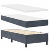 vidaXL Lit &agrave; ressorts avec matelas Gris fonc&eacute; 200 x 80 cm Polyester
