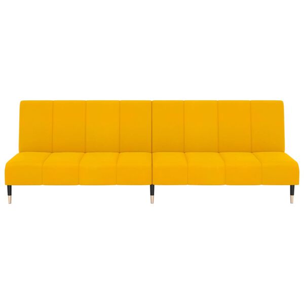 vidaXL Canap&eacute;-lit 2 places jaune velours