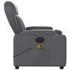 vidaXL Fauteuil de massage inclinable électrique gris similicuir