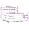 vidaXL Cadre de lit ottoman avec matelas marron foncé 100x200 cm tissu