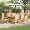 vidaXL Ensemble de salle &agrave; manger pour jardin 7 pcs Beige