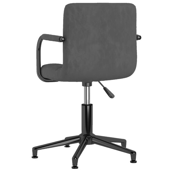 vidaXL Chaises pivotantes &agrave; manger lot de 4 gris fonc&eacute; velours