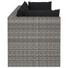 vidaXL Salon de jardin 4 pcs avec coussins r&eacute;sine tress&eacute;e gris