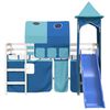 vidaXL Lit mezzanine enfants avec tour sans matelas bleu 90x200 cm
