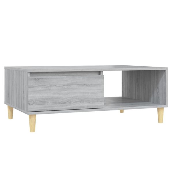 vidaXL Table basse sonoma gris 90x60x35 cm bois d'ing&eacute;nierie