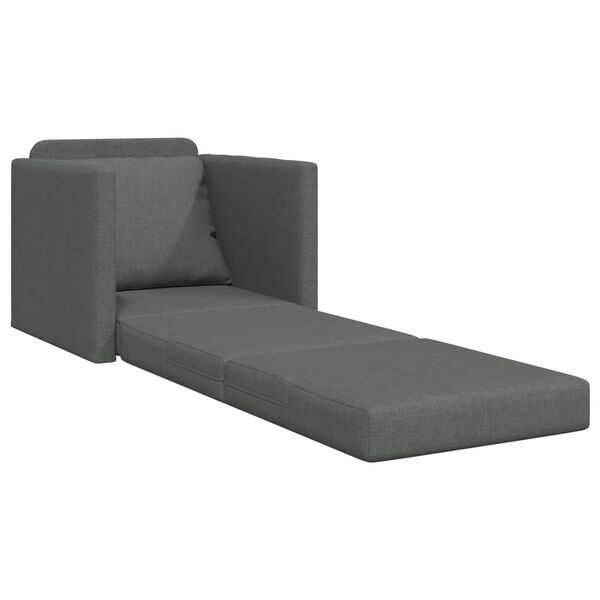 vidaXL Canap&eacute;-Lit 60cm Gris fonc&eacute; tissu