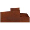 vidaXL Cache-pot de jardin Marron 100 x 100 x 50 cm Acier patin&eacute;