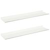 vidaXL &Eacute;tag&egrave;re flottante 2 pcs Blanc 80 x 18 x 2,5 cm Acier