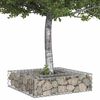 vidaXL Lit sur&eacute;lev&eacute; gabion Argent&eacute; 80 x 80 x 20 cm Acier galvanis&eacute;