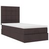vidaXL Cadre de lit ottoman avec matelas marron foncé 100x200 cm tissu