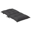 vidaXL Coussins de chaise &agrave; dossier bas lot de 2 anthracite m&eacute;lang&eacute;